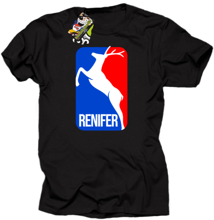Renifer ala NBA Święta - koszulka męska świąteczna