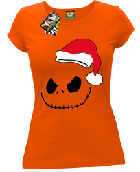 Halloween Santa Claus - koszulka damska pomarańcz