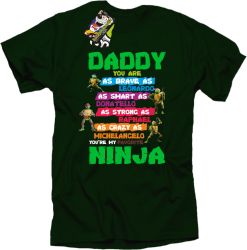 Daddy you are as brave as Leonardo Ninja Turtles - Koszulka męska butelka