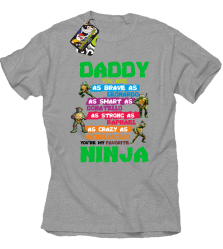 Daddy you are as brave as Leonardo Ninja Turtles - Koszulka męska melanż