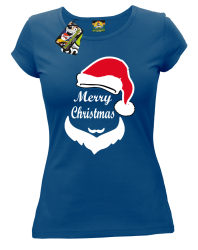 Merry Christmas Barber - Koszulka damska niebieski