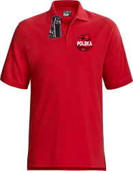 Polska WIELKA Niepodległa - Koszulka męska Polo czerwona 